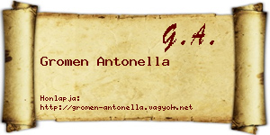 Gromen Antonella névjegykártya